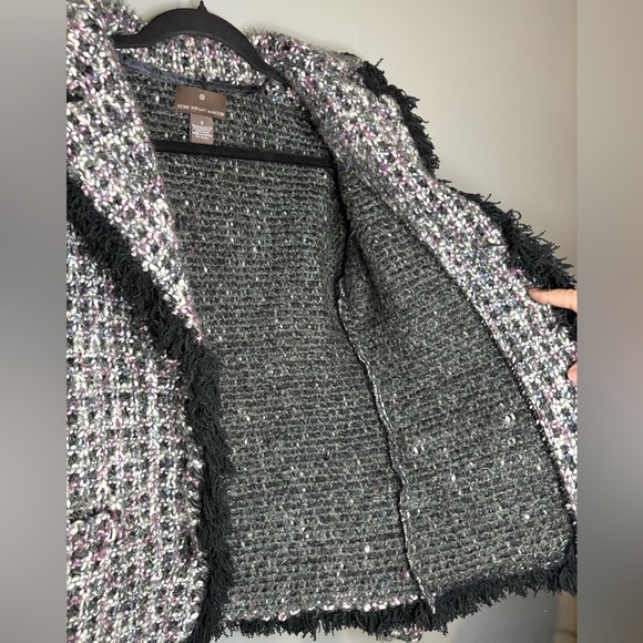 Fenn Wright Manson Tweed Jacket S | Fringe Trim Wool Blend Blazer - Picture 7 of 7